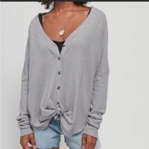 Out from under tie front top